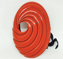 АНИМЕ Naruto Наруто Маска Тоби Учиха жесткая, на резинке, оранжевая без размера