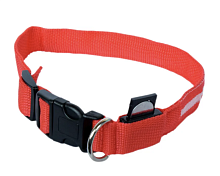 Ошейник светящийся для собак размер S = 2,5 х 20-30 см красный