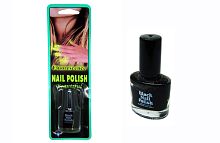 Лак для ногтей черный Black Nail Polish быстросохнущий на блистере