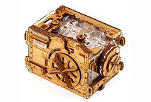 Головоломка "Деревянный конструктор: Копилка", дерево, 12 см x 9.5 см x 8 см