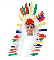 Перья индейского вождя (перья,картон,резинка), размер 54*86 см