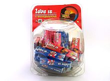 LOVE IS... Жевательная конфета АССОРТИ 6*60*25г  (пластинки), упаковка СФЕРА