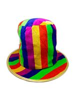 Цилиндр полосатый велюр (шляпа) LESD154, цветной полиэстер, размер 56