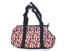 Сумка-переноска для кошек и мелких пород собак поролоновая, красно-синяя, 40*25*20 см