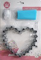 Набор Cake Derator Мешок кондитерский с креплением + 22 шт сменных насадки СЕРДЦЕ (на блистере)