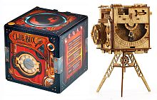 Головоломка "Квестбокс: Фотоаппарат Шерлока Холмса", шкатулка с кодовым замком и тайным хранилищем