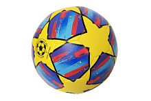 Мяч футбольный Moisten Needle Inflate 6 to 8 LBS, желтый с сине-красными ромбами