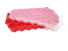 Форма силиконовая для льда "СОТЫ" с крышкой Vetta, 37 ячеек, размер 20х12 см