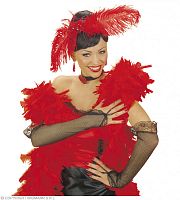 Перчатки салонные сетчатые 1477S, черный полиэстер, длина 33 см 