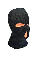 Балаклава "Бандитская", черная, полиэстер, двухслойная, размер 58