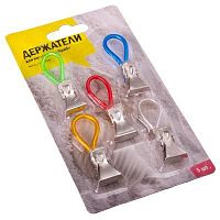 Держатели для полотенец Vetta, металл, на блистере, 5 штук