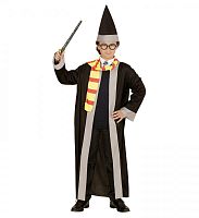 Костюм Гарри Поттер подростковый 01148 (туника, шарф, шляпа) черный, 11-13 лет рост 158 см