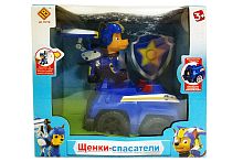 Щенячий патруль Щенки-спасатели + Машина ГОНЧИК, пластик, свет, звук 