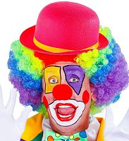 Котелок розовый с желтой лентой, искусственный фетр, размер 54-56