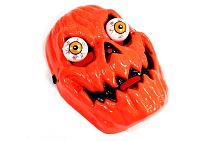 Маска "Тыква" со светящимися глазами, оранжевая, пластмассовая