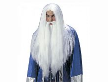 Парик Мудреца белый, синтетическое волокно M6137, размер универсальный