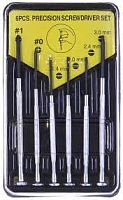 Набор часовых отверток и для точных работ 6 штук, на блистере, 