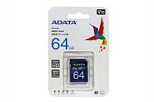 Карта памяти ADATA SDXC UHS-I 64Gb Premier V10 Class 10 c адаптером SD