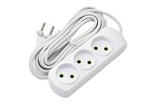 Удлинитель сетевой MRM - POWER  3 гнезда, 5 метров 10А, 220В, 2,5кВт (в пакете)