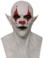 Маска Клоун-вампир, для Хзллоуина, белый, красный латекс, размер взрослый