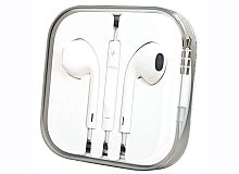 Наушники вкладыши проводные Earpods с микрофоном штекер AUX