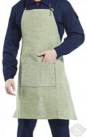 Фартук защитный брезентовый с карманом, зеленый, размер 48 - 54,