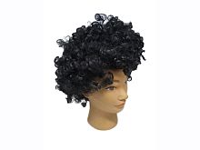 Парик Афро объем черный одноцветный 77153, синтетическое волокно, размер 56