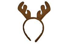 Рога Северный Олень 1511А ободок коричневый полиэстер, размер 25*17*1 см 