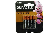Батарейки DURACELL EXTRA LIFE AАА LR03 алкалиновые 4 шт/блистер