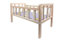 Кровать для куклы с матрасом, деревянная, размер 51х30х35 см