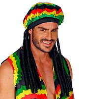 Берет с дредами, мультицвет, полиэстер, без подкладки, 54-56 размер