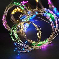 Гирлянда светодиодная "ШТОРА" ЦВЕТНАЯ, размер 3х3 м, 225 ламп