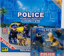 Конструктор XUJA POLICE Фигурки Полицейский с собакой 18-48, 12шт/уп 