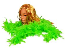 Боа марабу карновальное, зеленое, синтетическое волокно, длина 2 метра