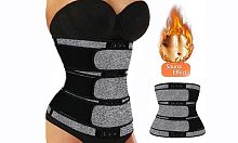 Корсет утягивающий BACK SUPPORT BELT YN-1409 для похудения, цвет Grey серый, размер M