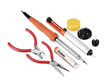 Набор для паяльных работ "ЕРМАК" 220В 60Вт, 8 предметов