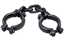 Кандалы на руки пластиковые, 5 звеньев, серебристые, размер 15*10*46 см