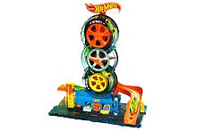 Игровой набор Трек Хот Вилс Hot Wheels AFH-007 Шиномонтажные мастерские «Супер Твист», 2 машинки