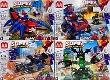 Конструктор AA SUPER SPIDER ETHNICITY "Супергерои: Человек Паук 4в1" 64143, 181-189 деталей