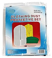 Чехол для хранения одежды 90х60 см Clothing Dust Proteetive Set прозрачный на молнии полиэтиленовый 