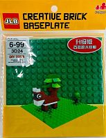 Площадка JLB для сборки конструктора, пластик, 13x13 см, зеленая