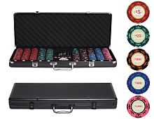 Набор для покера Casino Royale POKER SET в алюминиевом кейсе 500 фишек + 2 колоды + 5 кубиков