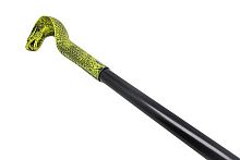 Трость Кобра карнавальная золотая, черная пластиковая, длина 90 см