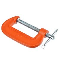 Струбцина G-образная 75мм (3") ЕРМАК, углеродистая сталь, размер 3,7х7,2х2 см