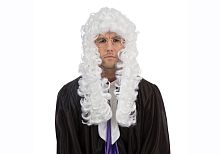Парик Грозного Судьи BW339 белый кудрявый, синтетическое волокно, длина 60 см
