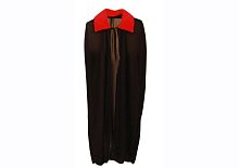 Накидка Вампира длинная черная с красным воротом 2162B-45, размер 48 длина 150 см
