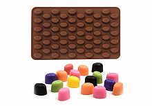 Форма силиконовая "Кофейные зерна" для льда и шоколада 21 х 10,5 см, 55 ячеек