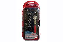 Набор инструмента вороток - трещетка с набором бит и головок, 38 предметов