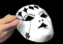 Маска Кабуки - Маска Белая для раскраски 2337B, пластик, без размера